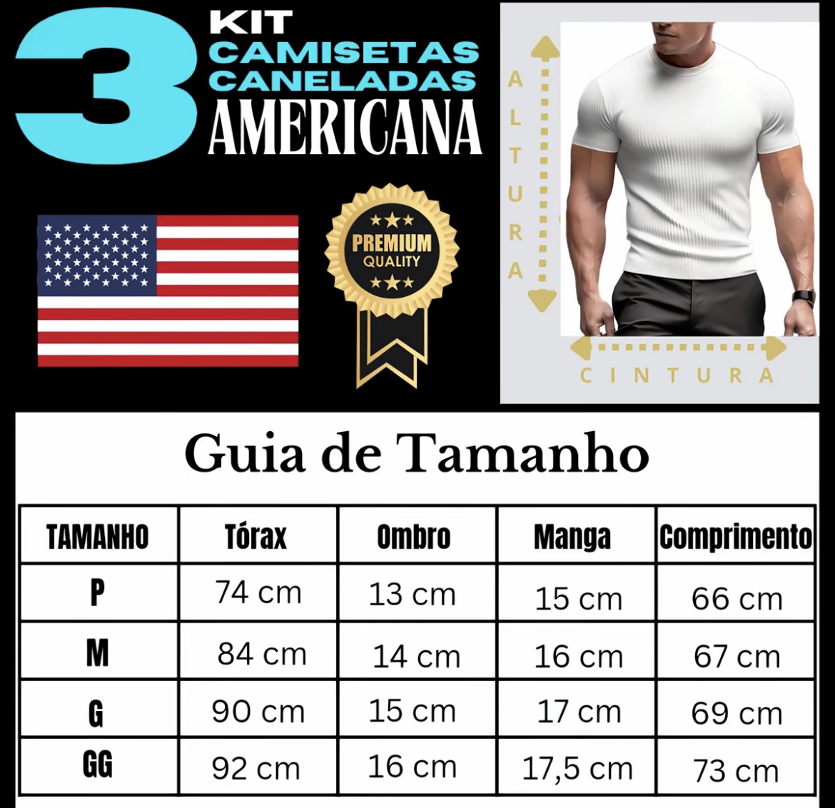 Kit 3 camisetas - foto 5